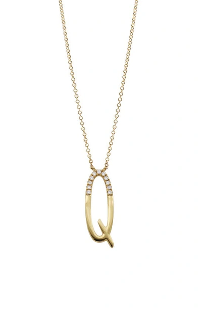 Bony Levy Diamond Initial Pendant Necklace In Yellow Gold