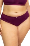 Curvy Couture Luxe Hipster Briefs In Purple Velvet