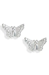 Set & Stones Madi Butterfly Stud Earrings In Silver
