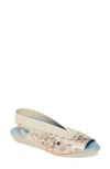 Cloud Caliber Slingback Sandal In Picasso Neutral Leather