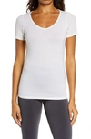 Icebreaker Siren Sweetheart Merino Wool Blend T-shirt In Snow