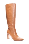 Chinese Laundry Evanna Pointed Toe Boot In Camel Leather