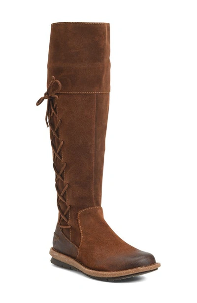 Born Tarla Knee High Boot In Brown Ginger Distressed