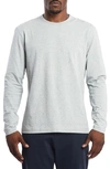 Public Rec Go-to Long Sleeve Performance T-shirt In Heather Silver Sp