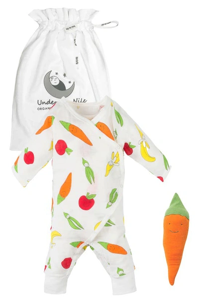 Under The Nile Babies' Veggie 2-piece Organic Egyptian Cotton Gift Set In Assorted