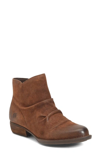 Born Adalee Suede Ankle Bootie In Rust