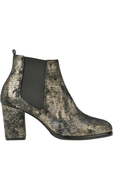 Rose's Roses Metallic Effect Suede Ankle Boots In Brown