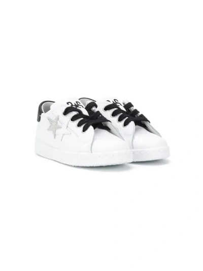 2 Star Kids' Star Patch Sneakers In White