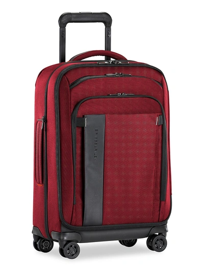 Briggs & Riley Zdx 22 Carry-on Expandable Spinner Suitcase In Red Brick