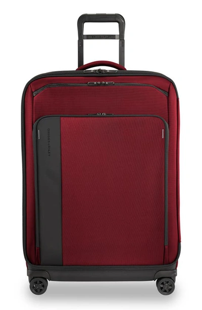 Briggs & Riley Large Zdx 29-inch Expandable Spinner Packing Case In Brick Red