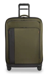 Briggs & Riley Large Zdx 29-inch Expandable Spinner Packing Case In Dark Green