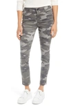 Wit & Wisdom 'ab'solution Camo High Waist Ankle Skinny Pants In Deep Sage