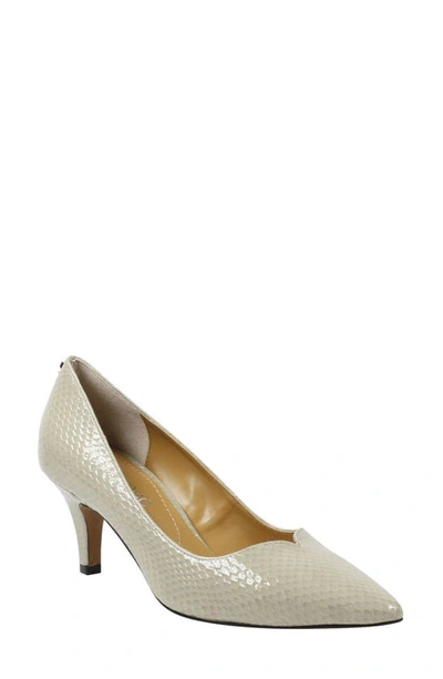 J. Reneé Abigaile Pump In Taupe Snake Print Faux Patent