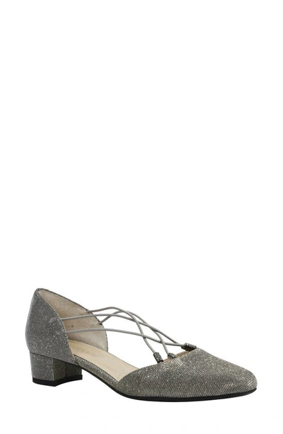 J. Reneé Charolette Pump In Pewter Glitter Fabric