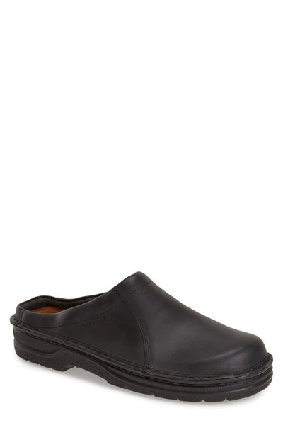 Naot Bjorn Clog In Black Matte Leather