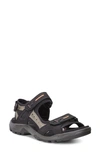 Ecco Men's Yucatan Sandal In Black/mole/black In Black/ Mole/ Black
