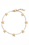 Knotty Delicate Star Bracelet In Gold