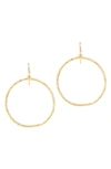 Sterling Forever Circle Drop Earrings In Gold