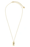 Sterling Forever Birth Flower Pendant Necklace In Gold/ April