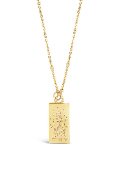 Sterling Forever The Empress Pendant Necklace In Gold