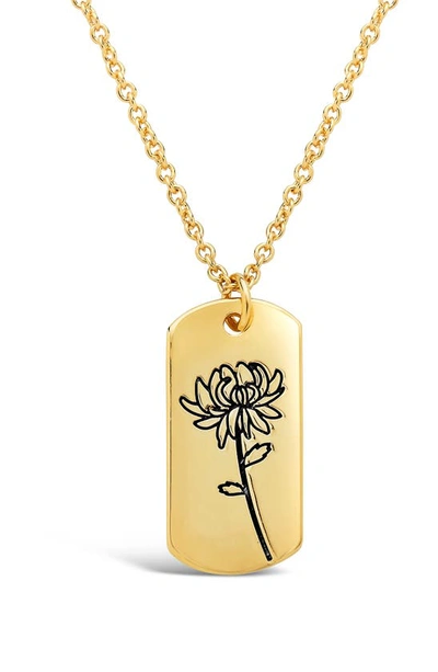 Sterling Forever Birth Flower Pendant Necklace In Gold/ November