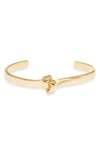 Knotty Flat Knot Cuff Bracelet In Gold