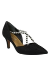 J. Reneé Zayna Convertible Pointed Toe Pump In Black Glitter