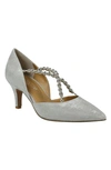 J. Reneé Zayna Convertible Pointed Toe Pump In Silver Glitter