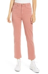 Lee High Waist Ankle Straight Leg Jeans In Canyon Rose