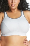 Goddess Mid-impact Wire-free Sports Bra In White