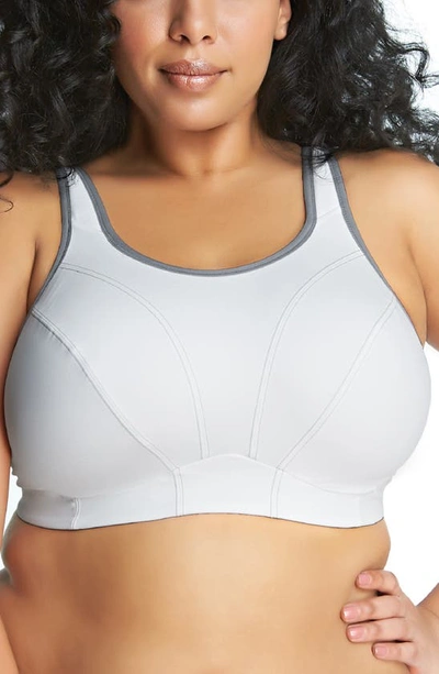 Goddess Mid-impact Wire-free Sports Bra In White