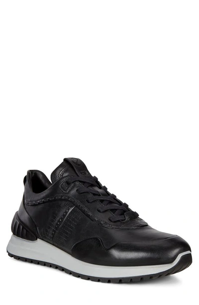 Ecco Astir Sneaker In Black Leather
