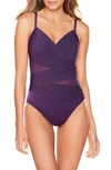 Miraclesuitr Network Mystique Underwire One-piece Swimsuit In Sangria Purple
