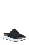 Otbt Wayside Slide Sandal In Black Leather