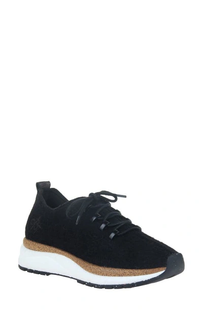 Otbt Courier Platform Sneaker In Black Suede