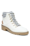 Dr. Scholl's Tucker Lace-up Boot In Beige Leather