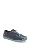 Softinos By Fly London Isla Distressed Sneaker In Navy/ Navy Leather