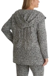 Adyson Parker Jacquard Hooded Tie Front Cardigan In Heather Grey Combo