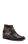 L'artiste Tiatia Bootie In Black Leather/ Suede