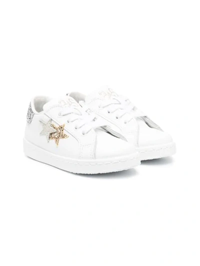 2 Star Kids' Star Embellished Sneakers In White