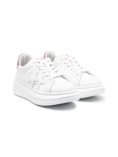 2 Star Kids' Star Embellished Sneakers In White