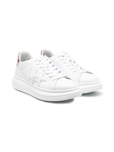 2 Star Teen Star Embellished Sneakers In White