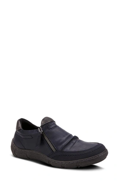 Spring Step Juney Water Resistant Bootie In Navy Synthetic