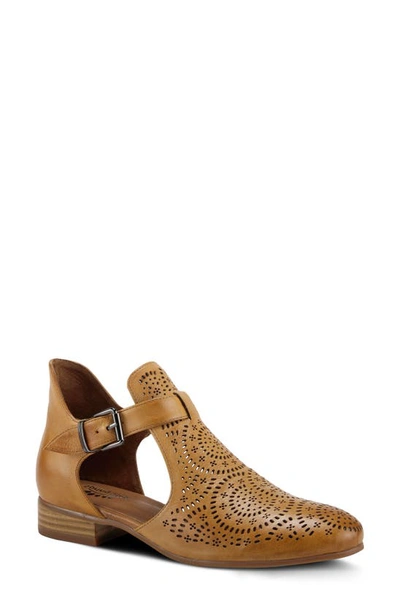 Spring Step Eugenie Cutout Loafer In Tan Leather
