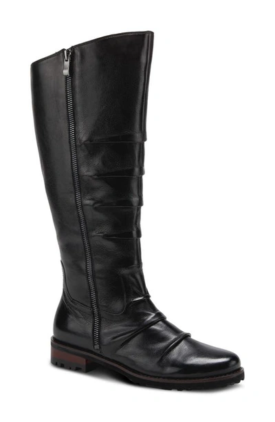 Spring Step Sonaddi Faux Fur Lined Boot In Black Leather