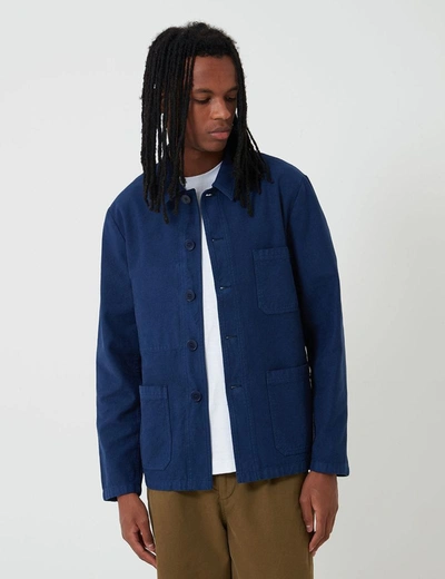 Bhode Chore Workwear Jacket (overdyed) In Navy Blue