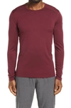 Icebreaker Oasis Long Sleeve Merino Wool Base Layer T-shirt In Redwood