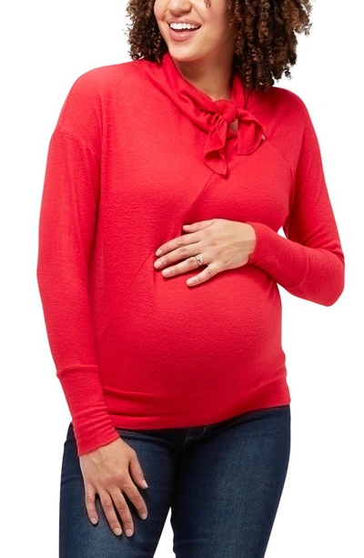 Nom Maternity Lou Maternity Sweater In Red