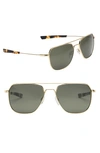 Electric Rodeo 54mm Polarized Aviator Sunglasses In Shiny Gold/ Grey
