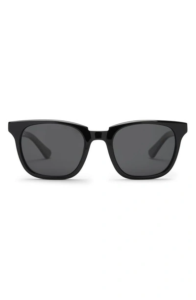 Diff Colton 50mm Polarized Square Sunglasses In Black/ Grey